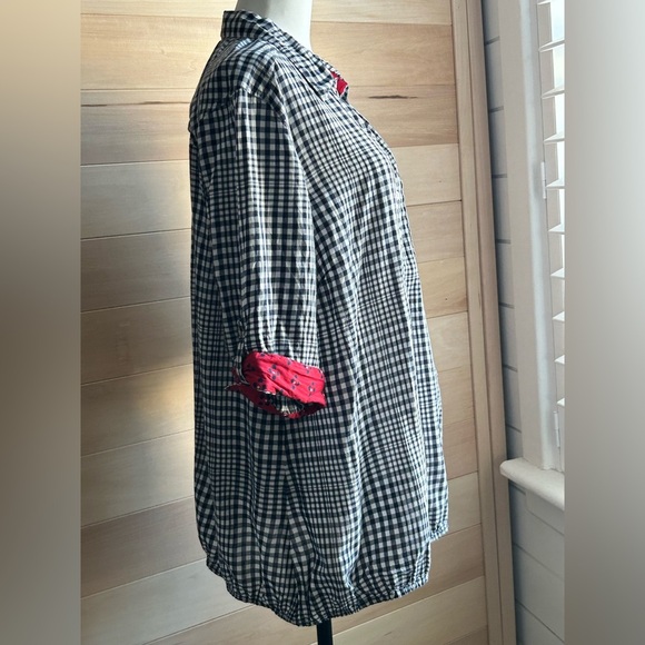 Addition Elle, size 14, black and white checkered top, with elastic waistband. - Picture 13 of 15